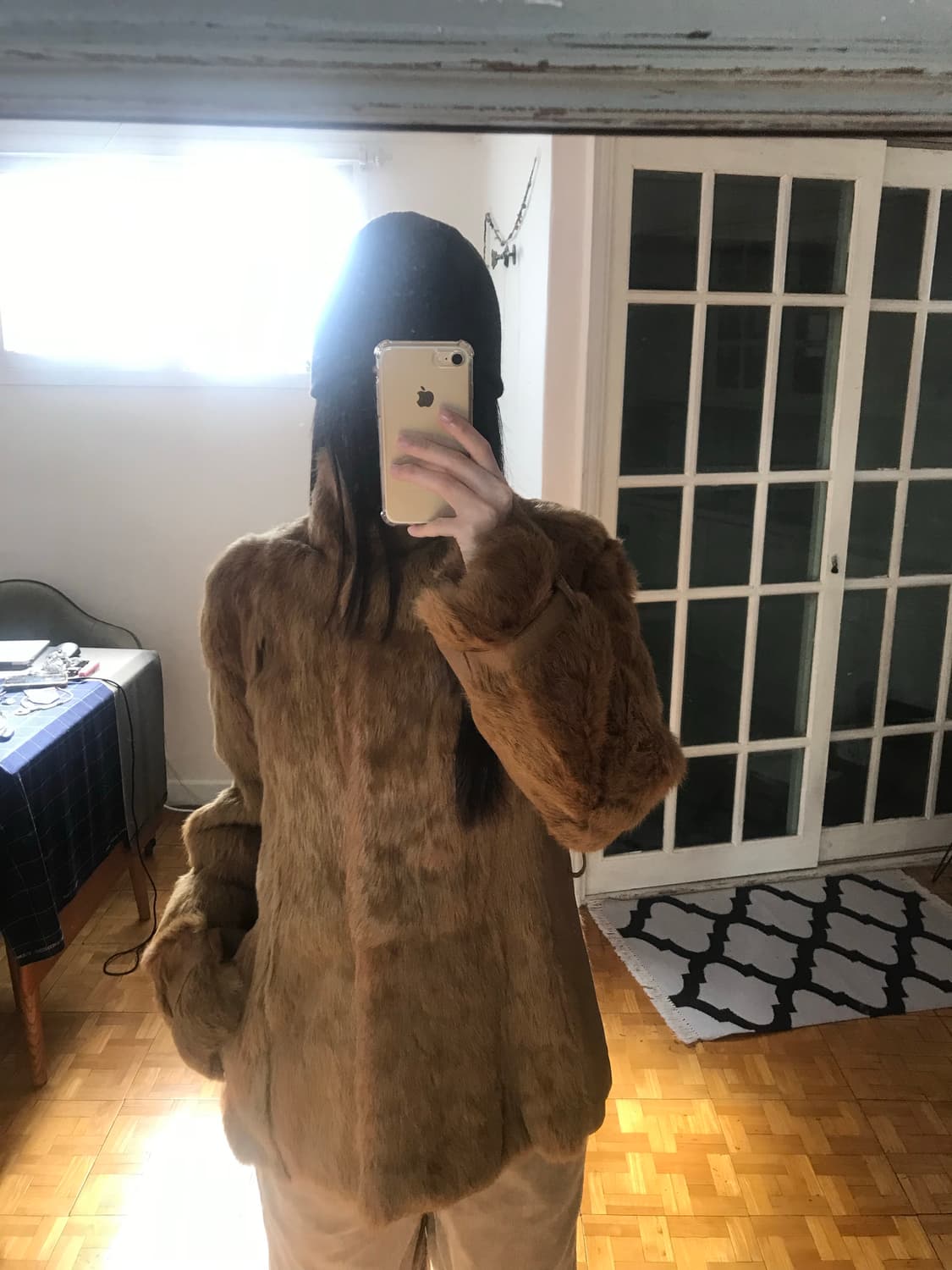 vintage leather fur jacket 상품이미지4