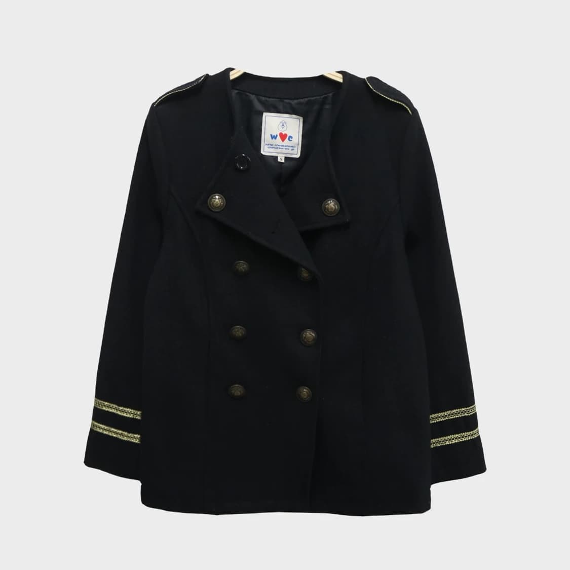 W♥C 더블 금장 숏 울혼방 코트 59762 상품이미지1