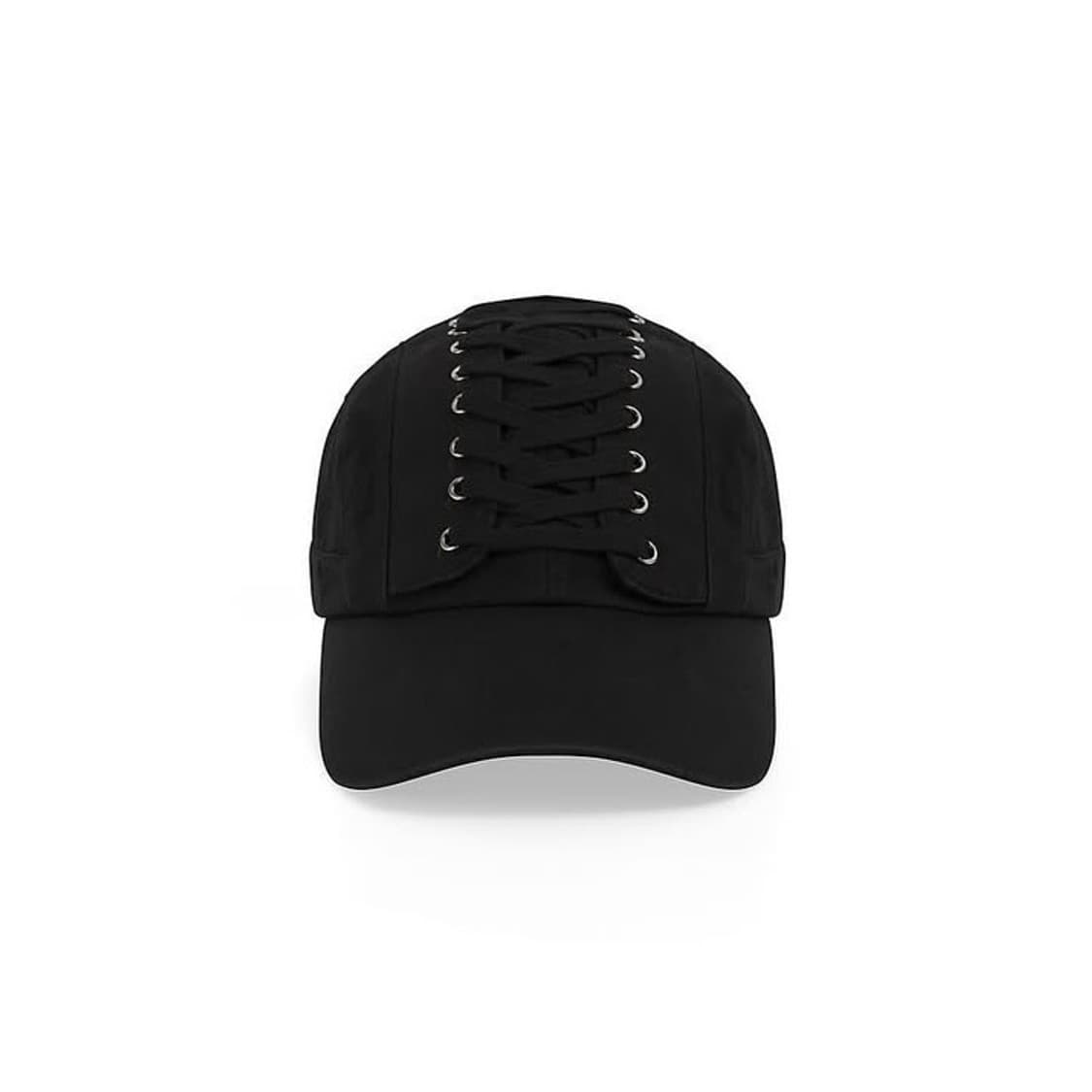 yquici 이퀴시 아일렛 레이스 캡 블랙 상품이미지1