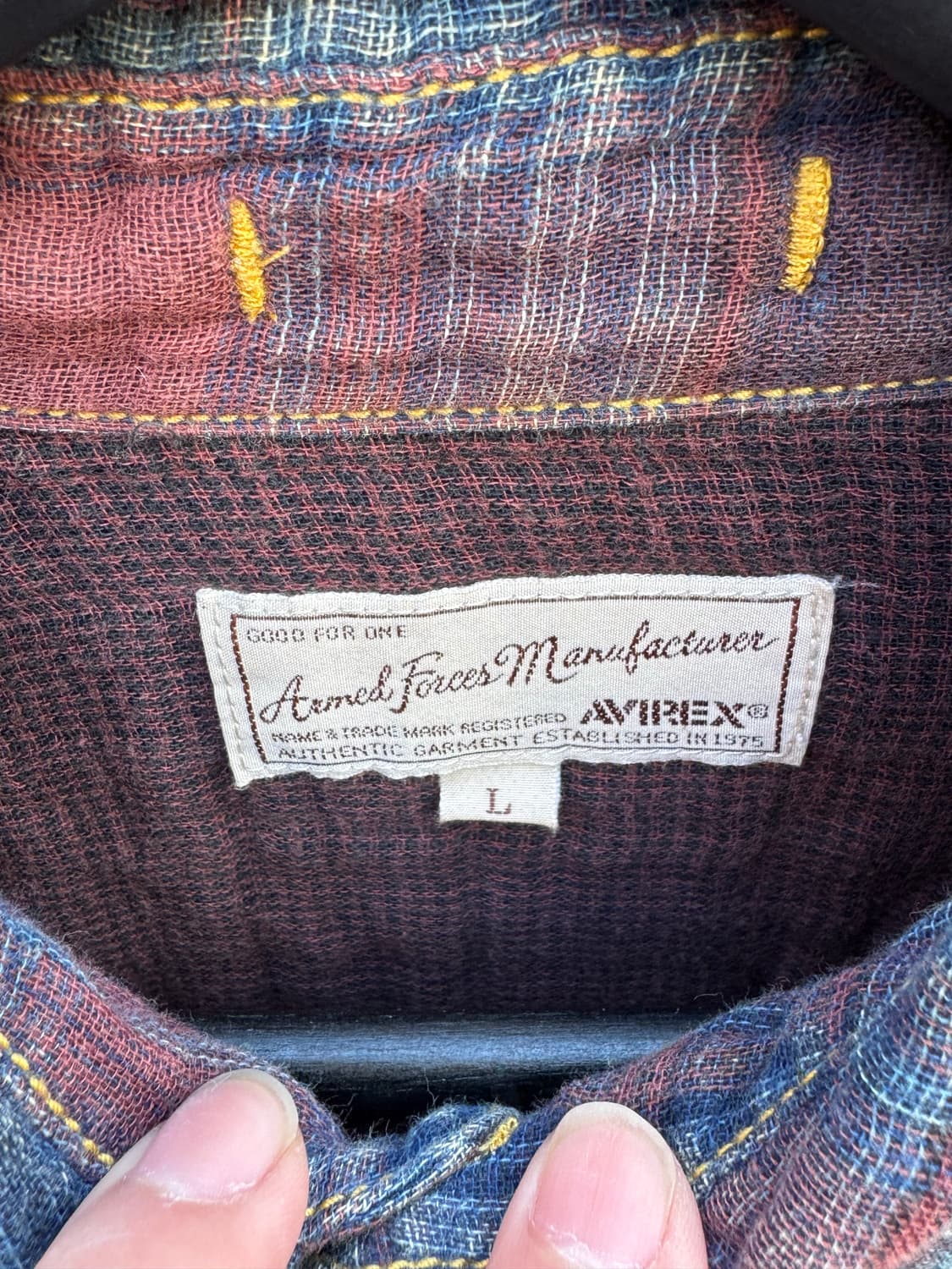 아비렉스 패치워크 체크셔츠  상품이미지2