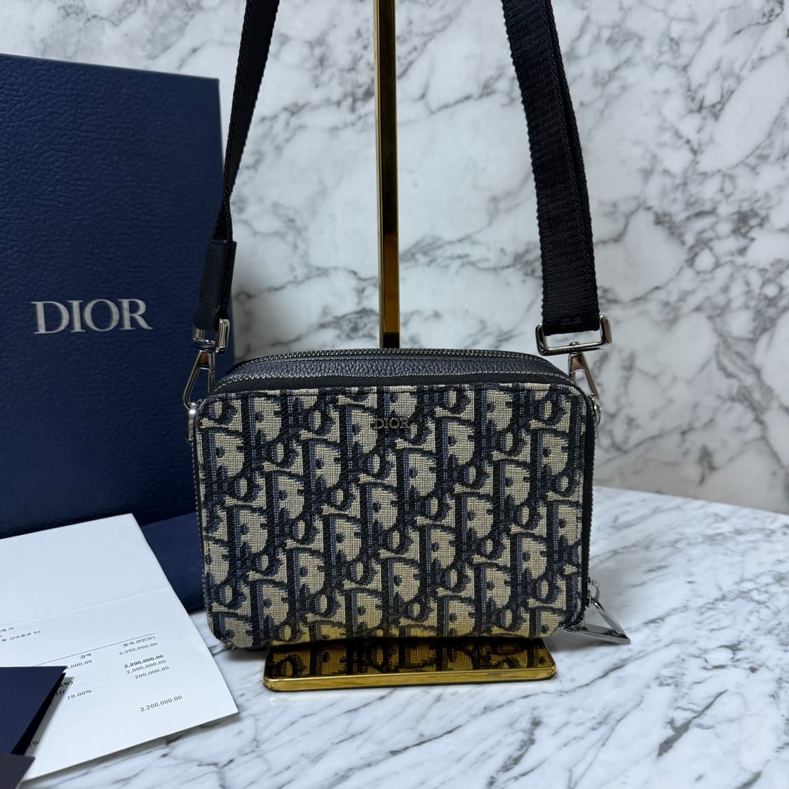 디올 오블리크 스트랩 파우치 크로스백 메신저백
 상품이미지1