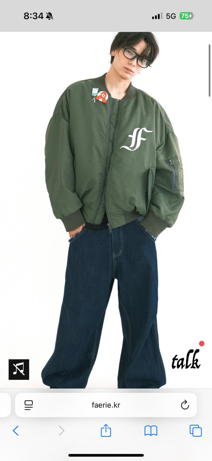 샵페어리 봄버 패디드 자켓 카키 상품이미지2