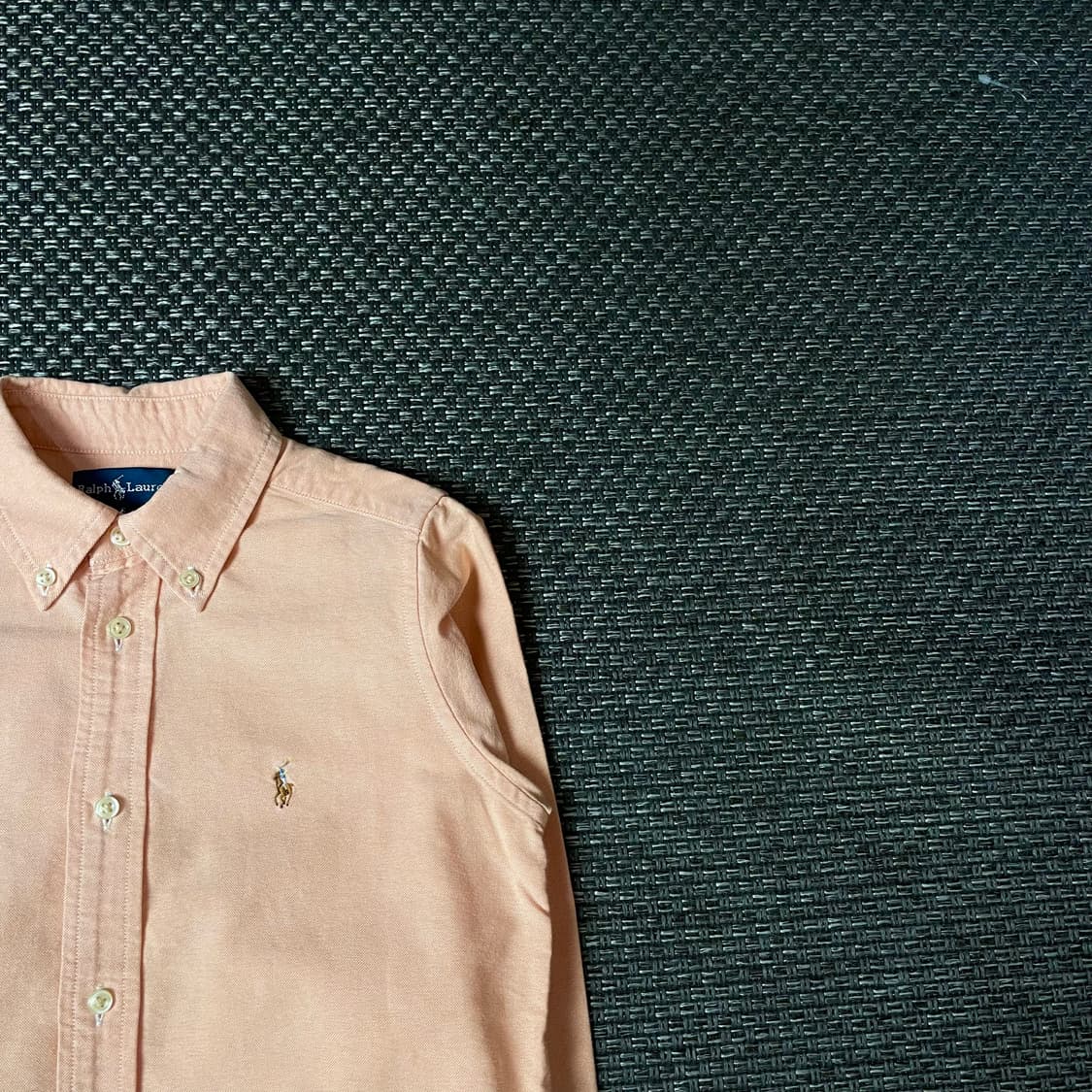 폴로랄프로렌 키즈 코랄살구 옥스포드 긴팔 셔츠 6 상품이미지3