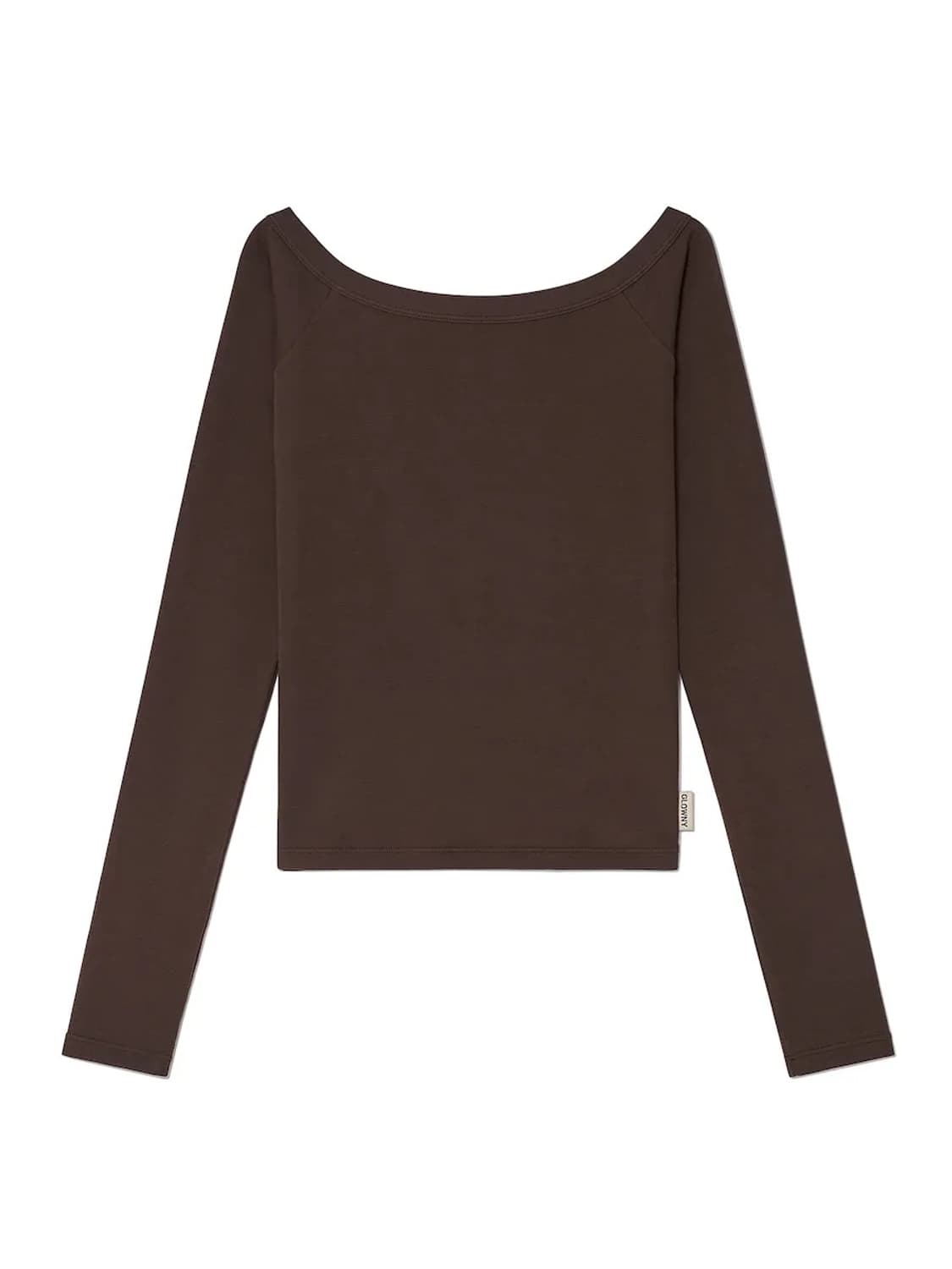 글로니 걸프렌드 오프 숄더 탑 브라운 상품이미지1