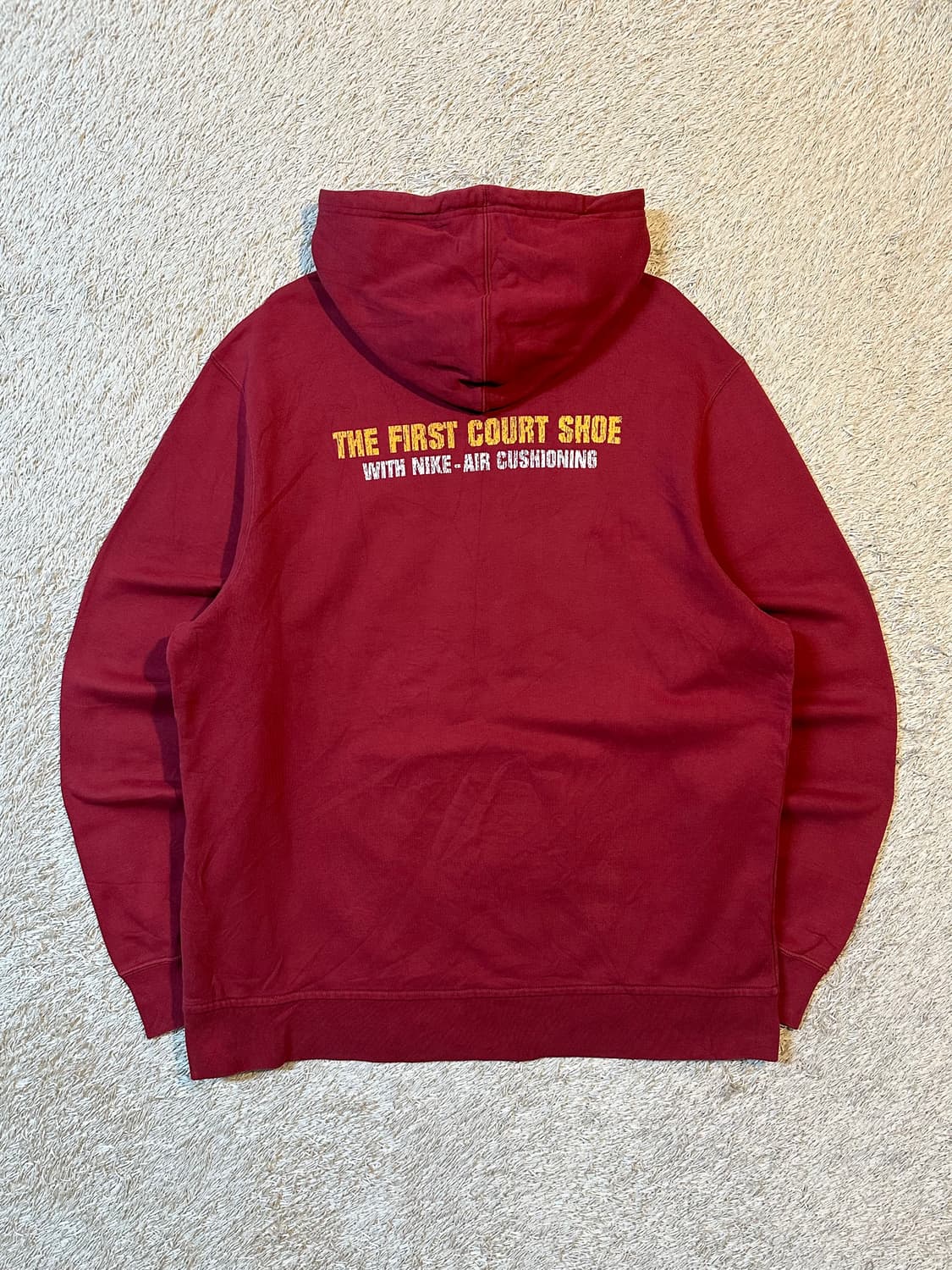 희귀) 00's 나이키 올드스쿨 에어포스원 후드티 버건디 상품이미지3