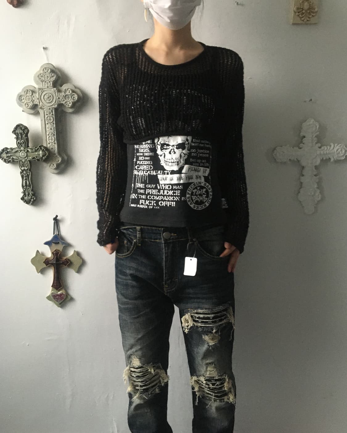 Net layered top 상품이미지4