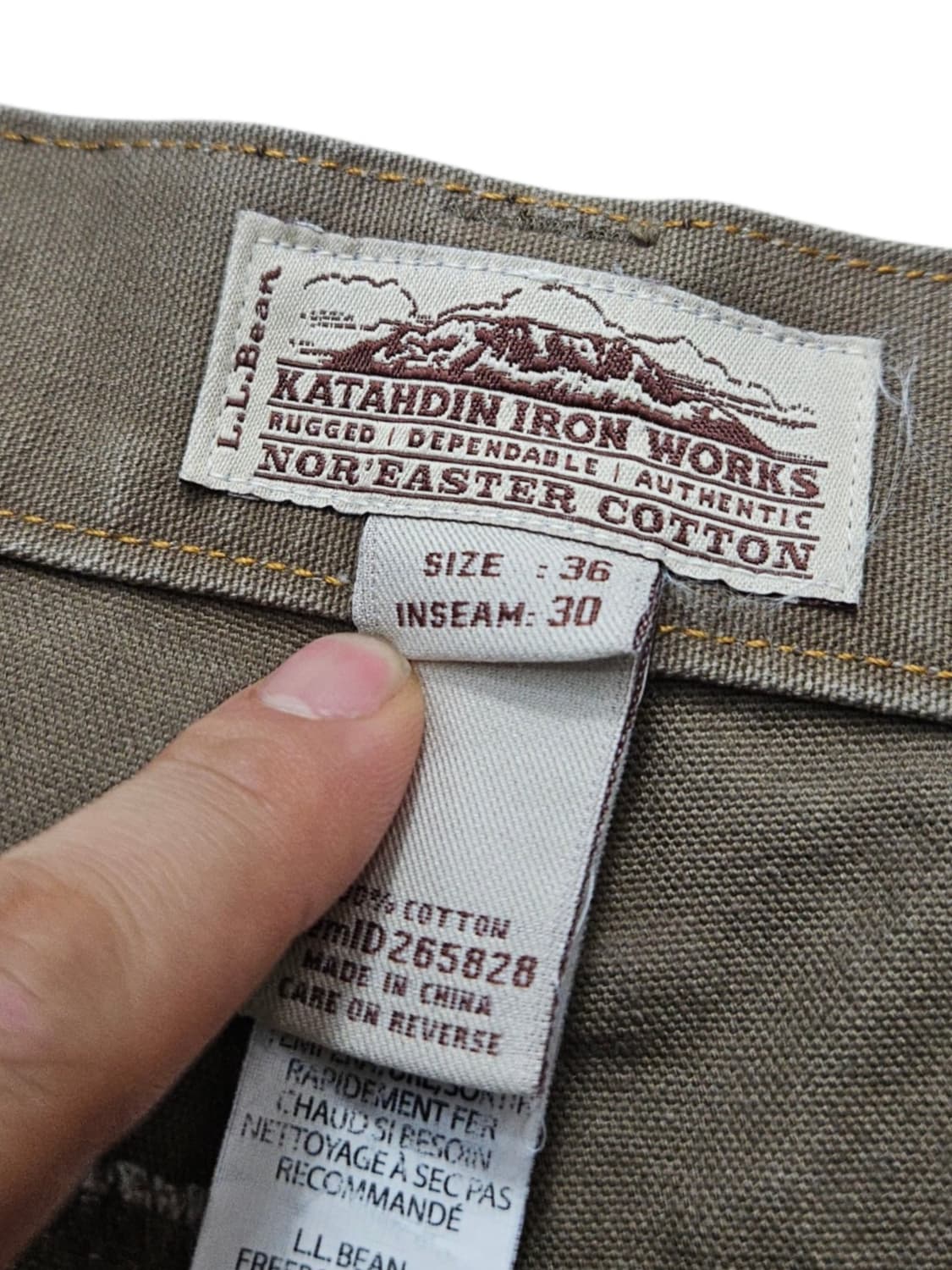L.L.BEAN 엘엘빈 카타딘 아이언 웍스 더블니 워크팬츠 36 상품이미지5