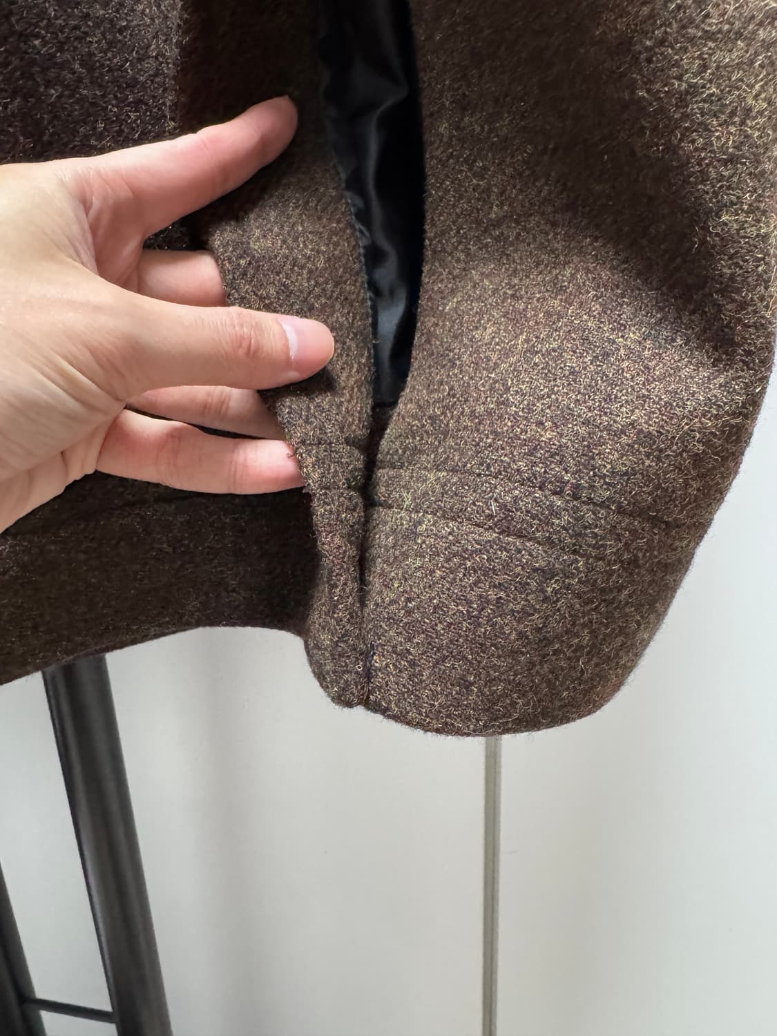 메종미네드 브라운 하프 더블 코트 S 상품이미지6