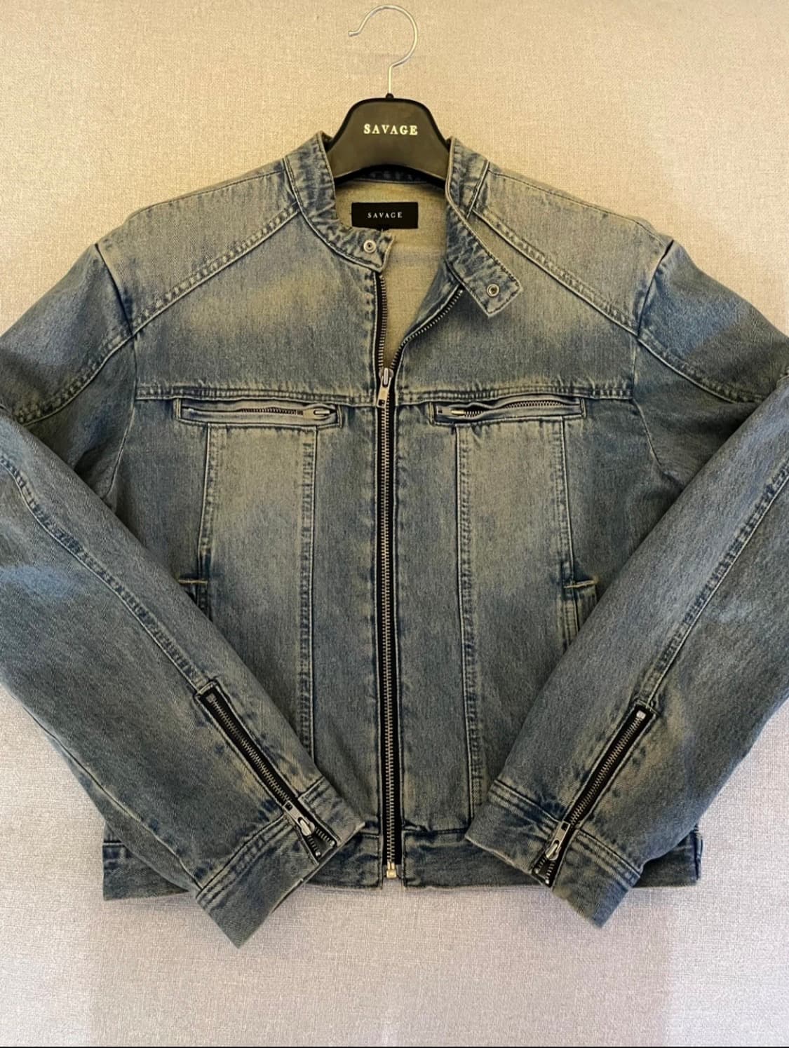 SAVAGE denim racing jacket 데님 청자켓 상품이미지1