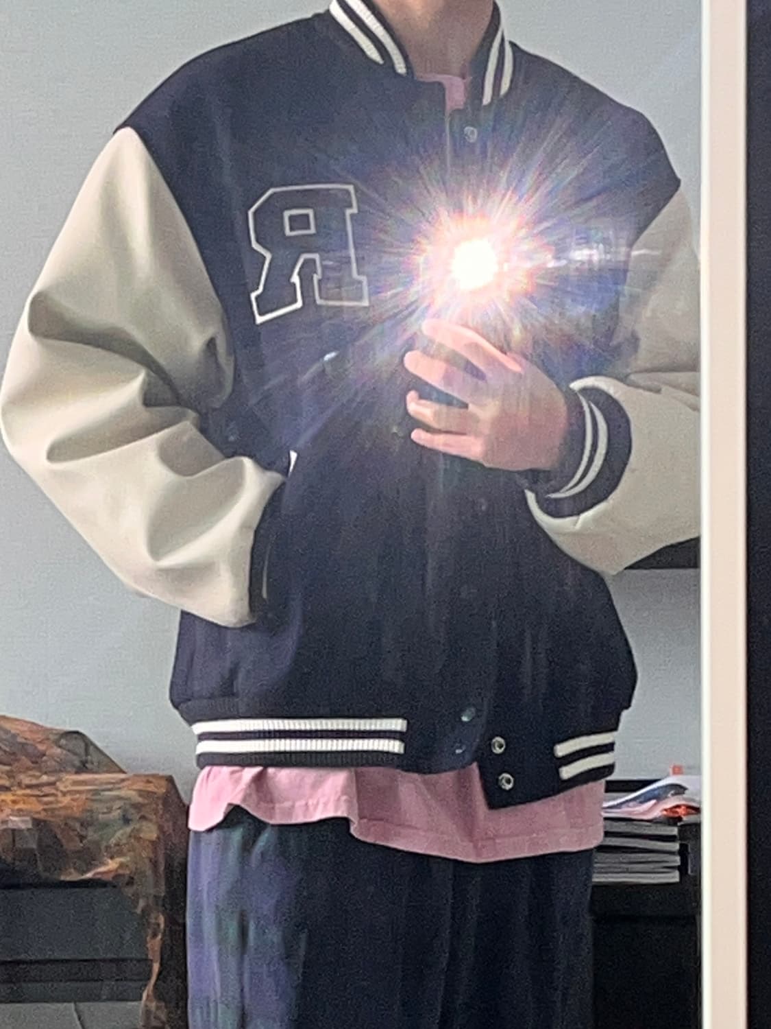 로우랩 바시티자켓 (RWJK22002NY) 상품이미지3