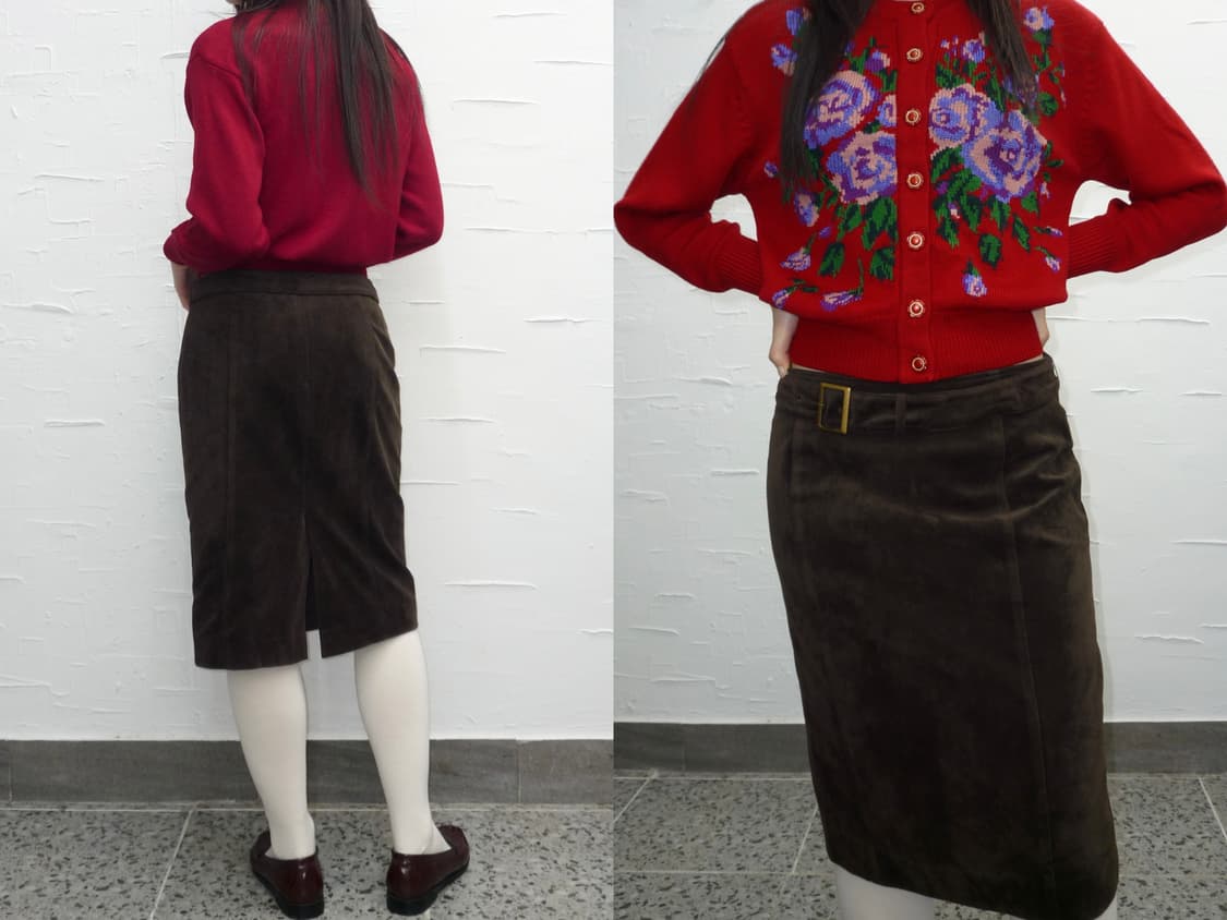 Red floral cardigan 상품이미지2