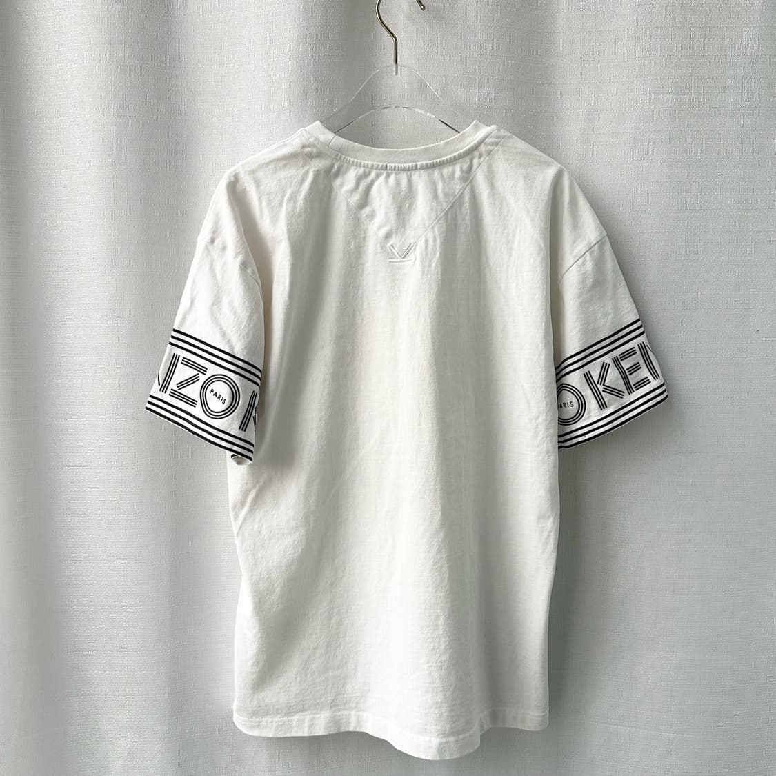 KENZO 겐조 소매 레터링 오버핏 반팔티 화이트 S 상품이미지7