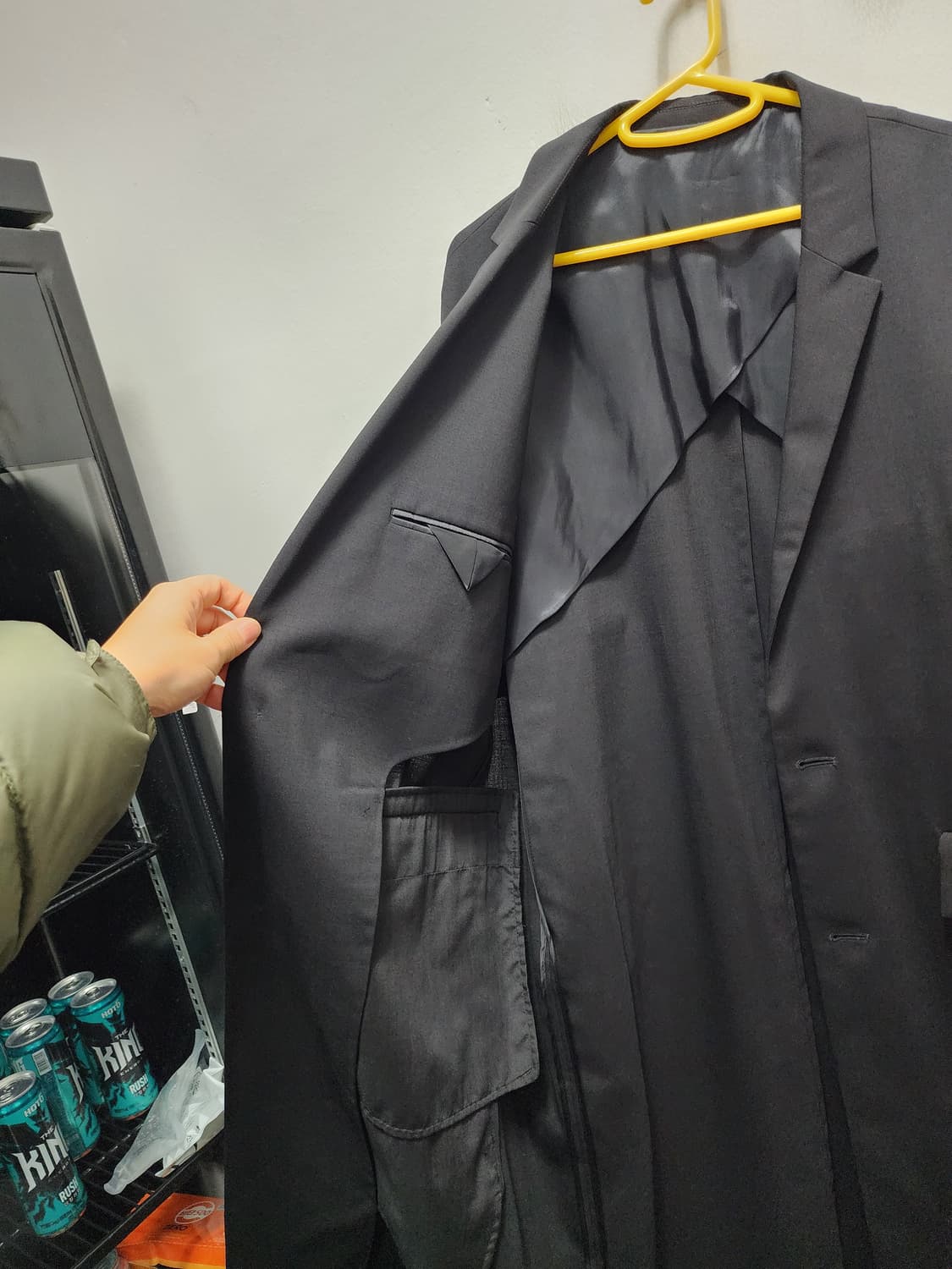 준지 간절기 싱글코트 블랙 상품이미지4