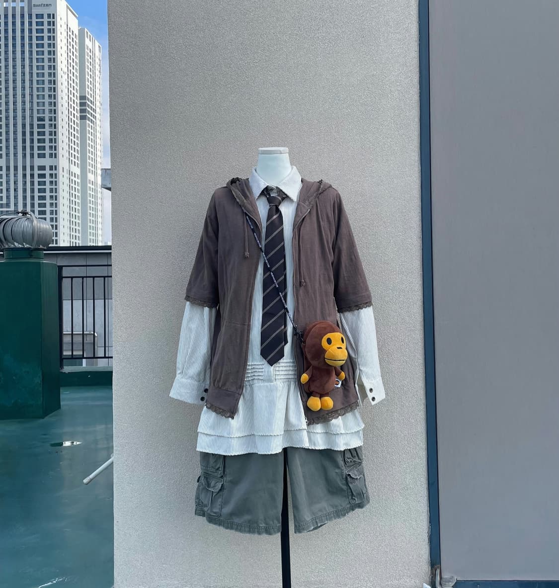 러힙 코디세트 #러힙 #니혼진 #교복 #반팔후드 상품이미지4