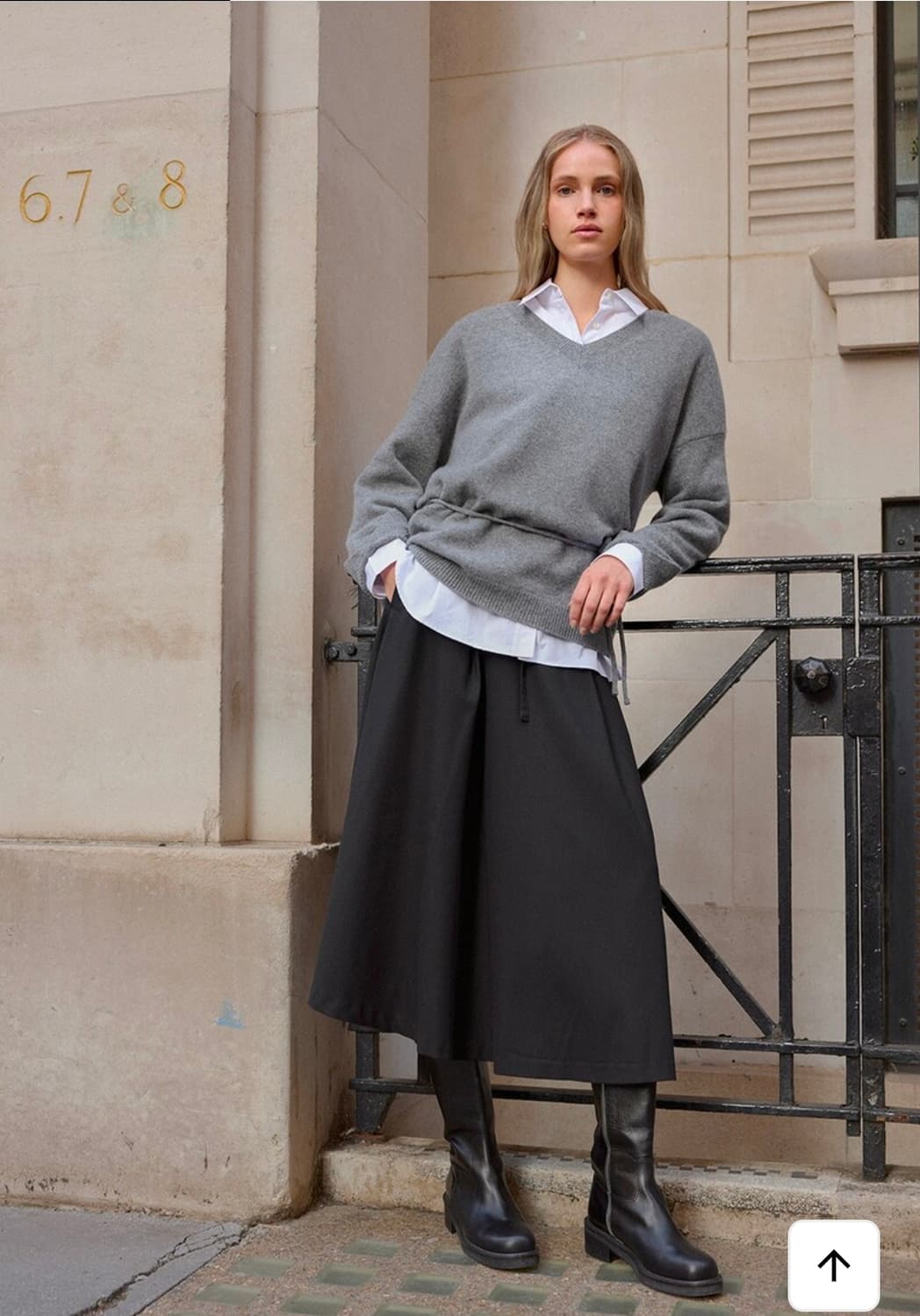 유매르 릴 메리노 브이 니트 그레이 새상품 상품이미지2