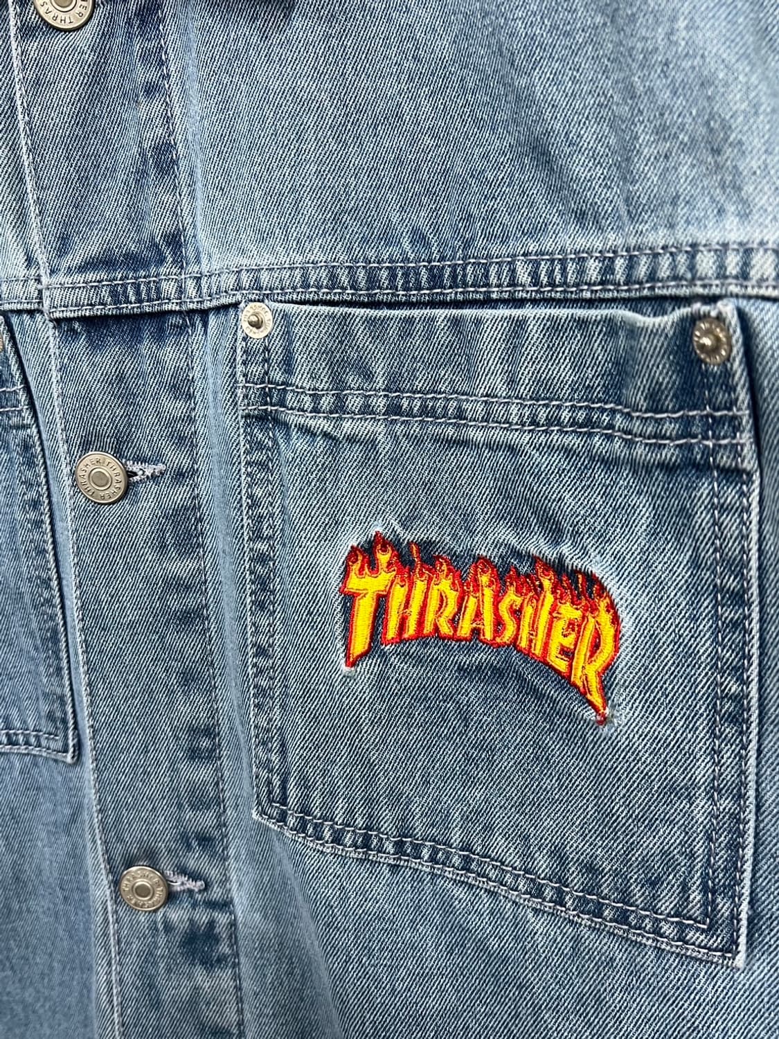 트레셔 플레임 트러커 데님 청자켓 상품이미지3