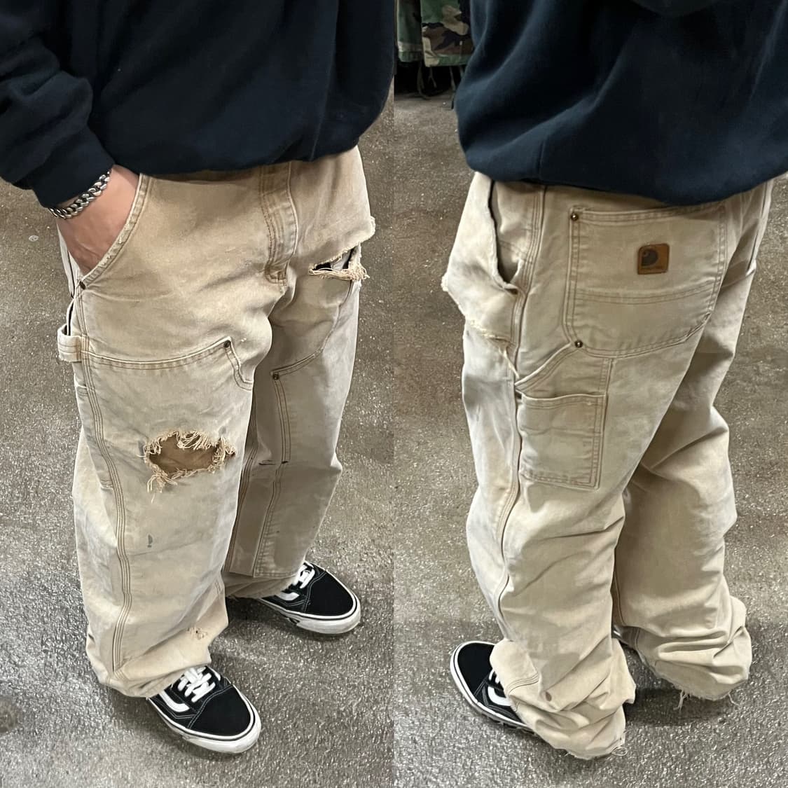 Carhartt 데미지 더블니 팬츠 (33“) 상품이미지2