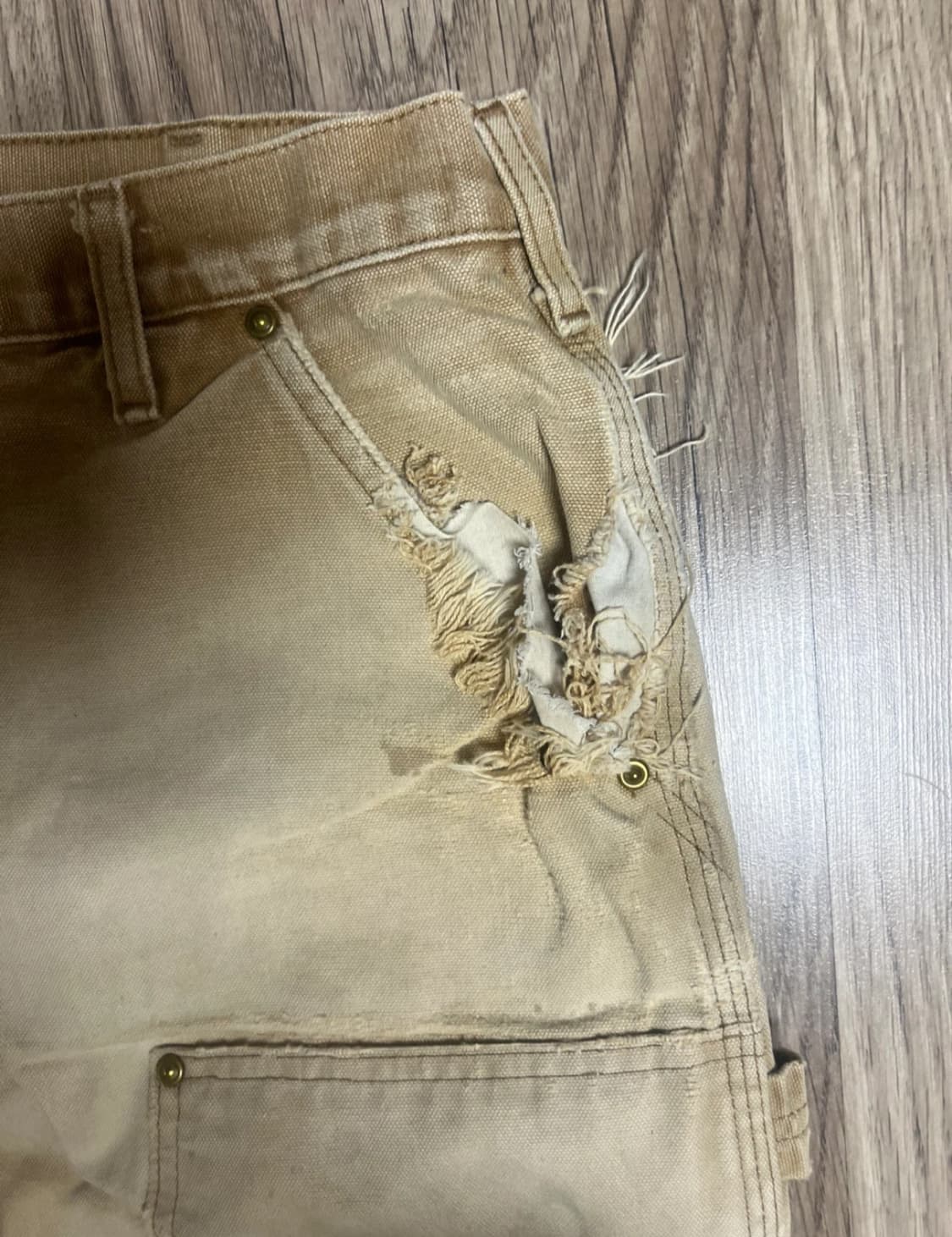 칼하트 더블니 워크 팬츠 베이지 32 상품이미지4