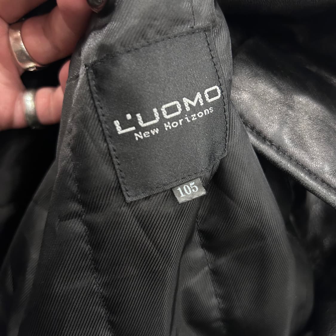 워모 램스킨 히든버튼 레더 롱 코트자켓 상품이미지4