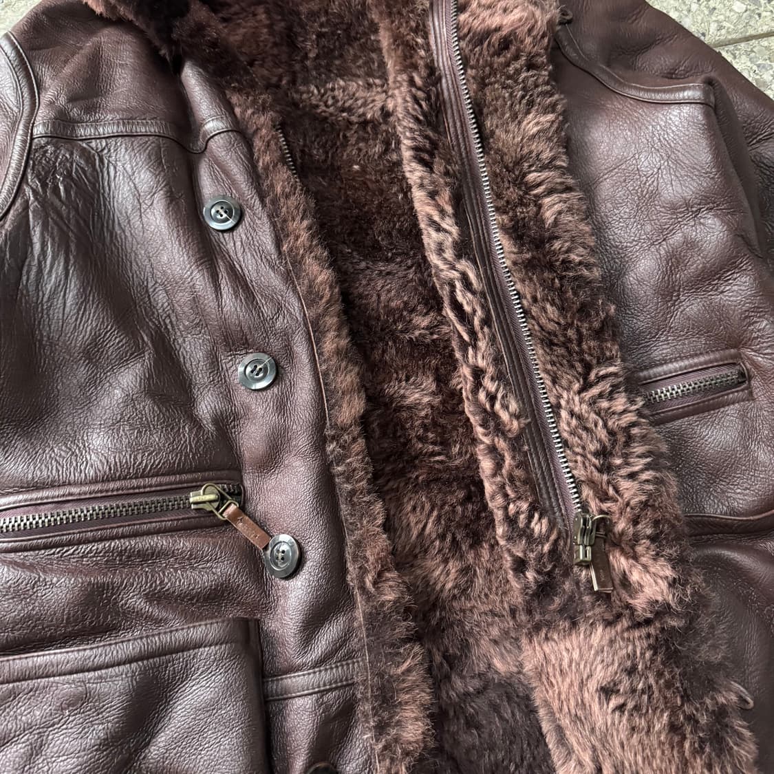 [XL] 빈티지 B7 무스탕 무통 자켓 상품이미지7