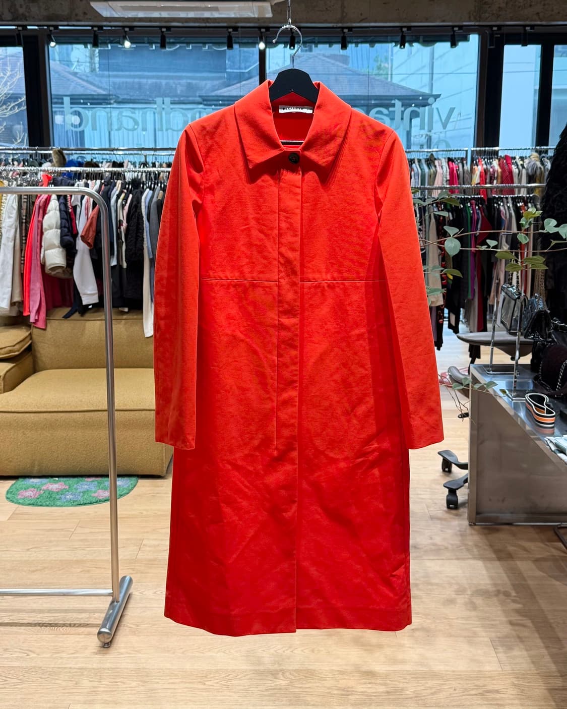 질샌더 오렌지 코튼 싱글 코트  상품이미지1