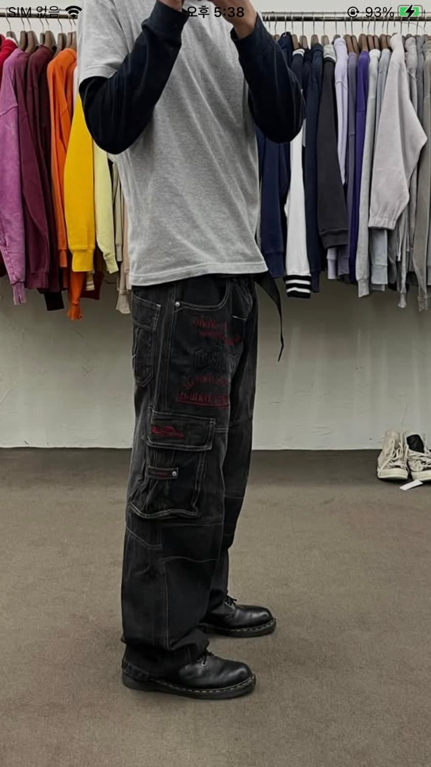 피코 벨티드 카고 데님 팬츠 상품이미지7