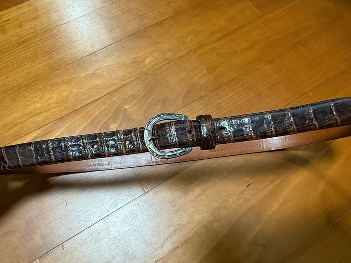 레어템 rrl 더블알엘 caiman crocodile 웨스턴 벨트 상품이미지1