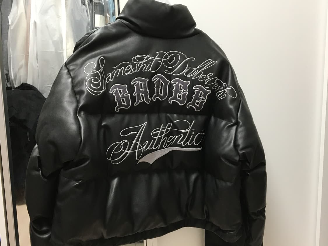 배디 BADEE 레더 숏패딩 블랙 상품이미지2