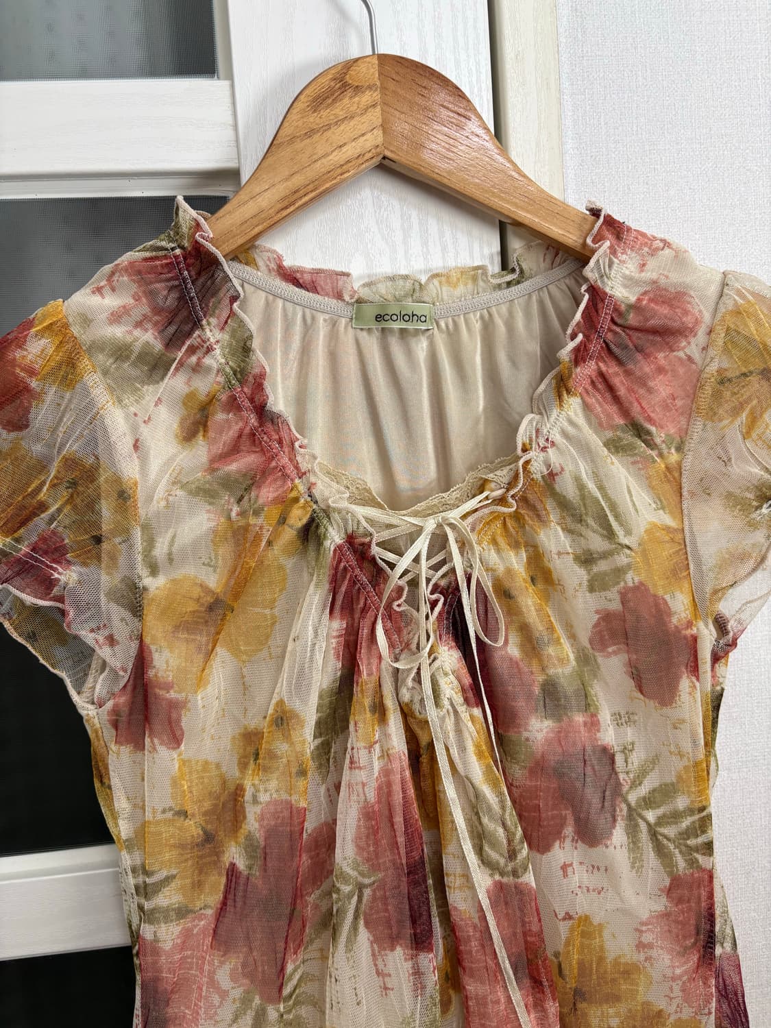 플라워 레이스 블라우스 상품이미지2