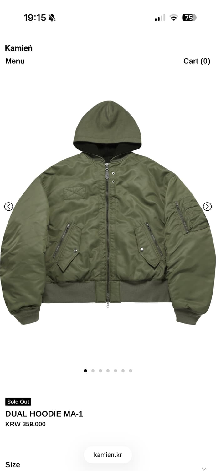 Kamien DUAL HOODIE MA-1 상품이미지1