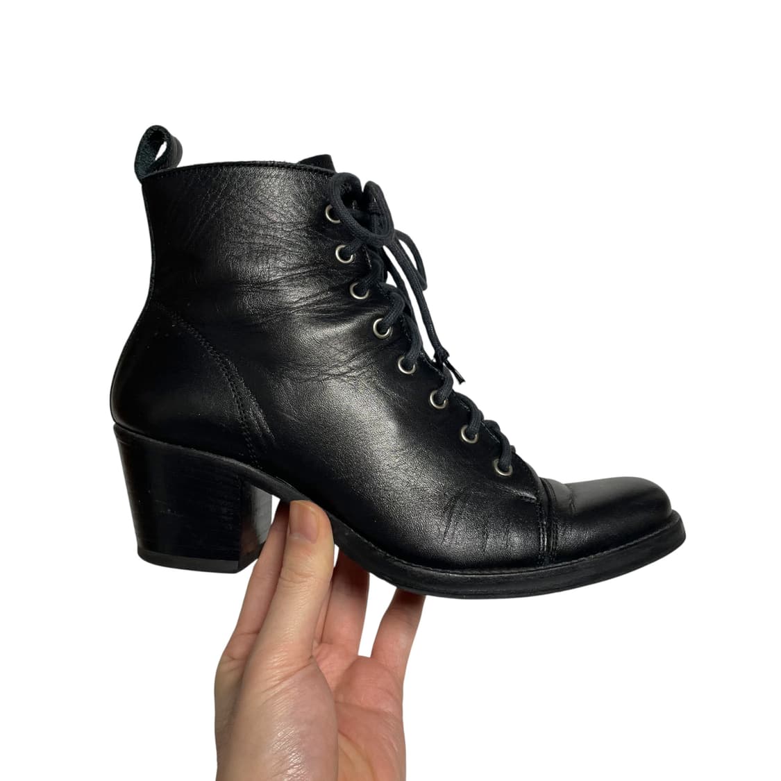 요지 야마모토 와이즈 레이스업 힐부츠 상품이미지6