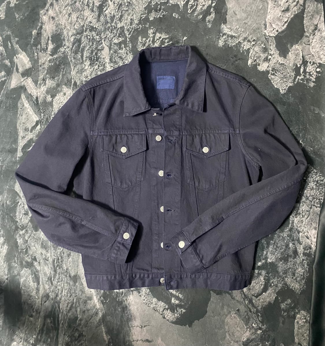 90s 헬무트랭 네이비 다이드 트러커 52사이즈 상품이미지1