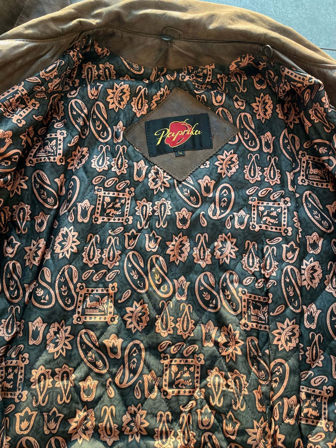 브라운 소가죽 봄버자켓 상품이미지10