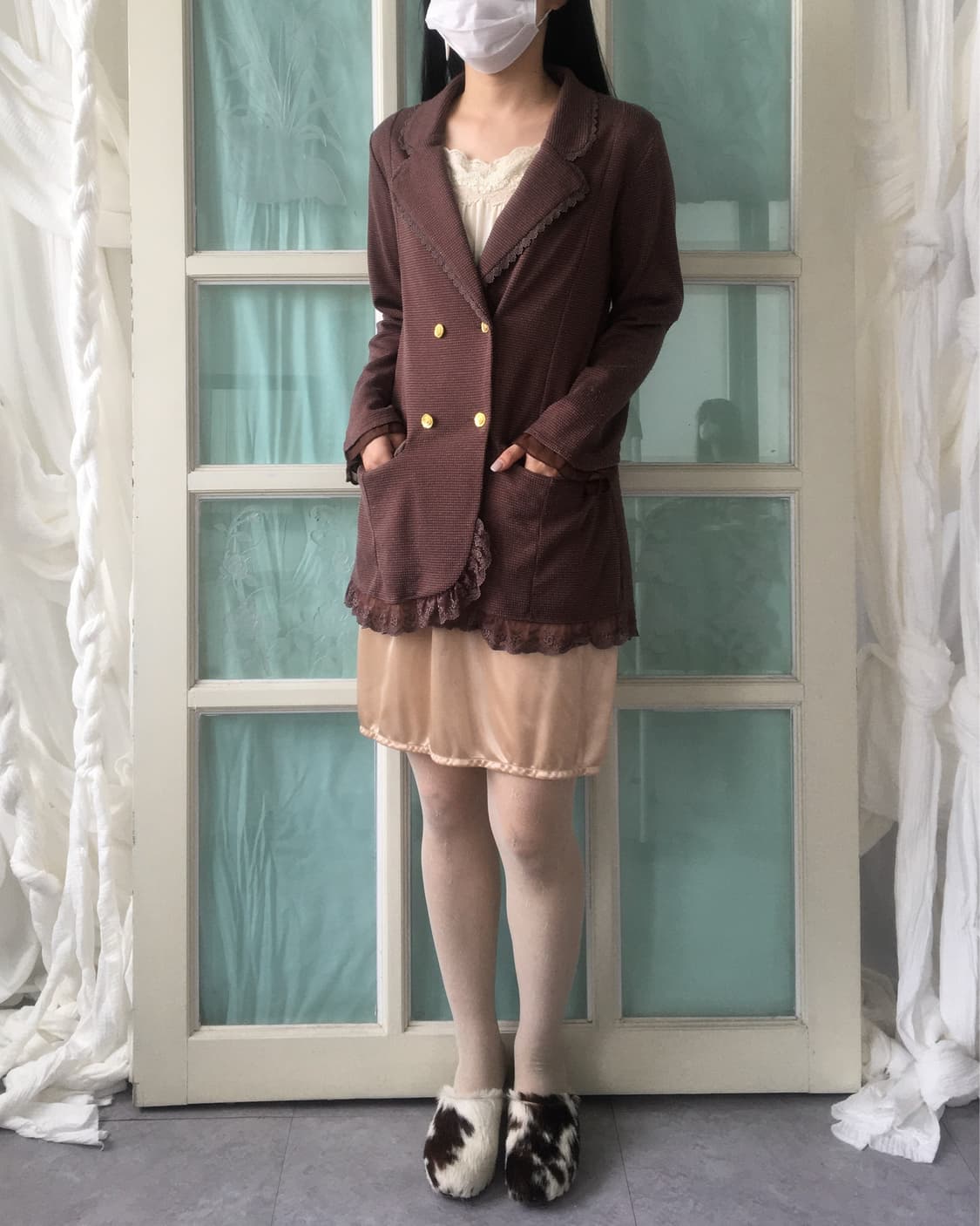 Axes femme back lace up dot pattern jack 상품이미지10