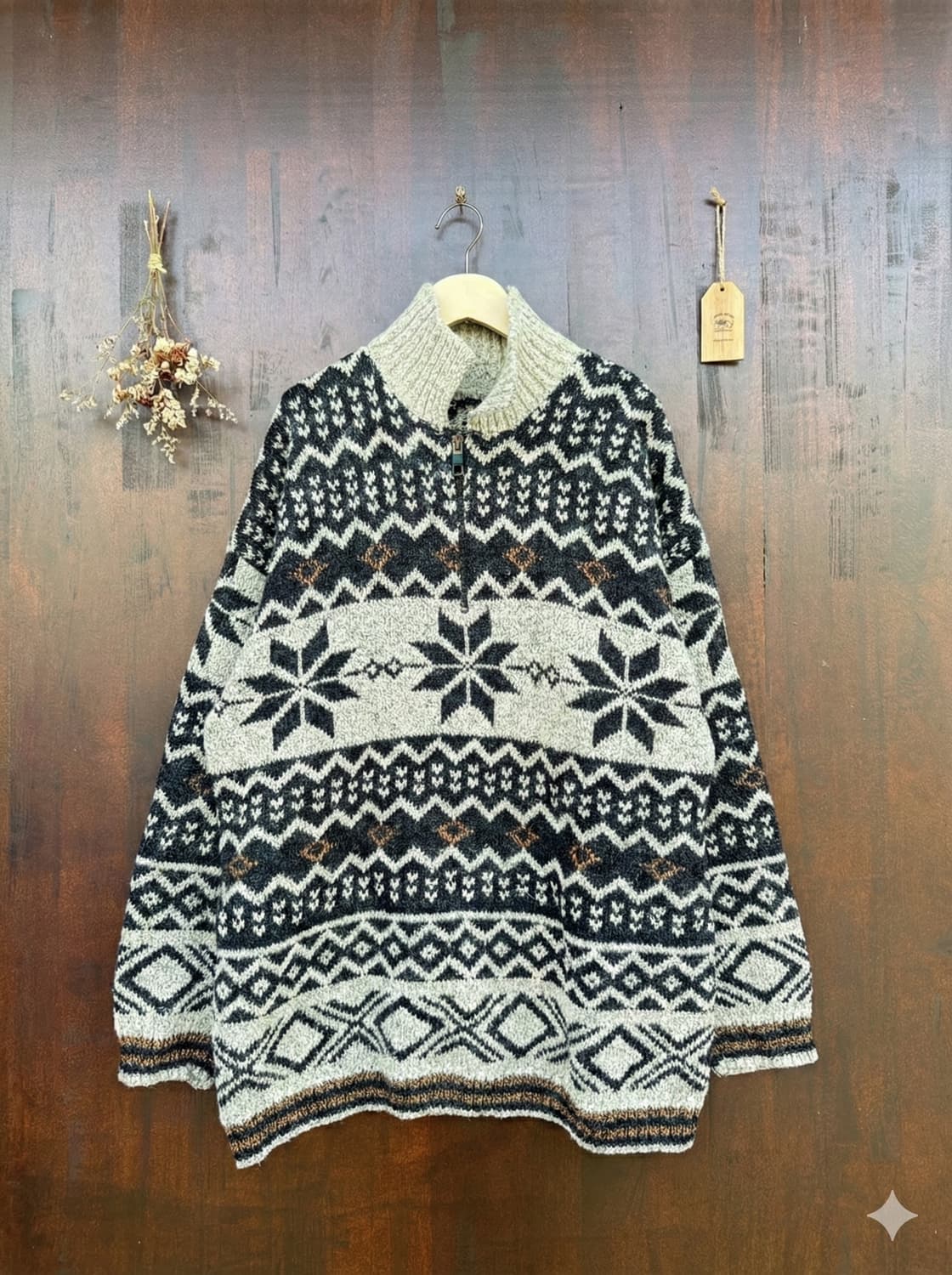 노르딕 하프집업 니트 상품이미지1