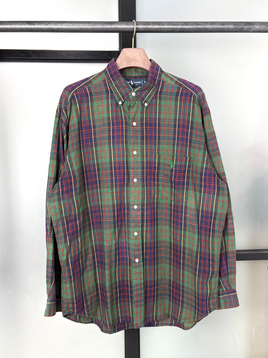 [3XL]POLO폴로 그린 체크 셔츠 상품이미지1