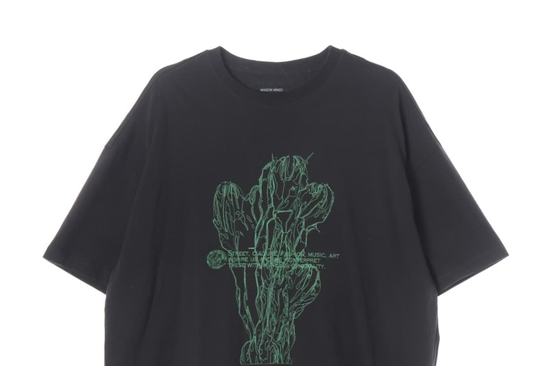 메종미네드 그린 선인장 그래픽 오버핏 반팔 티셔츠 L 상품이미지3