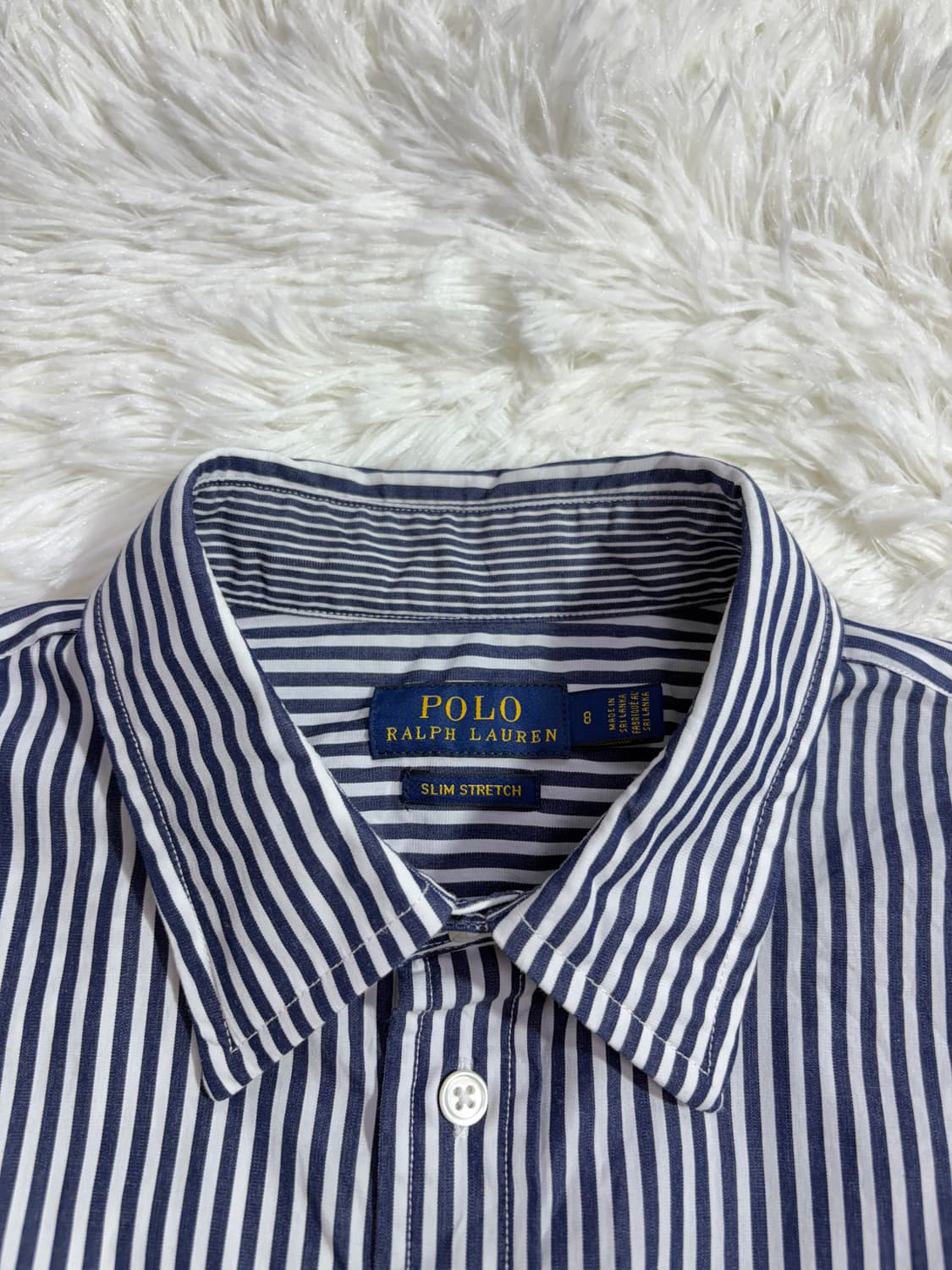 폴로 랄프로렌 네이비포니 딱붙핏 스트라이프 셔츠  상품이미지6