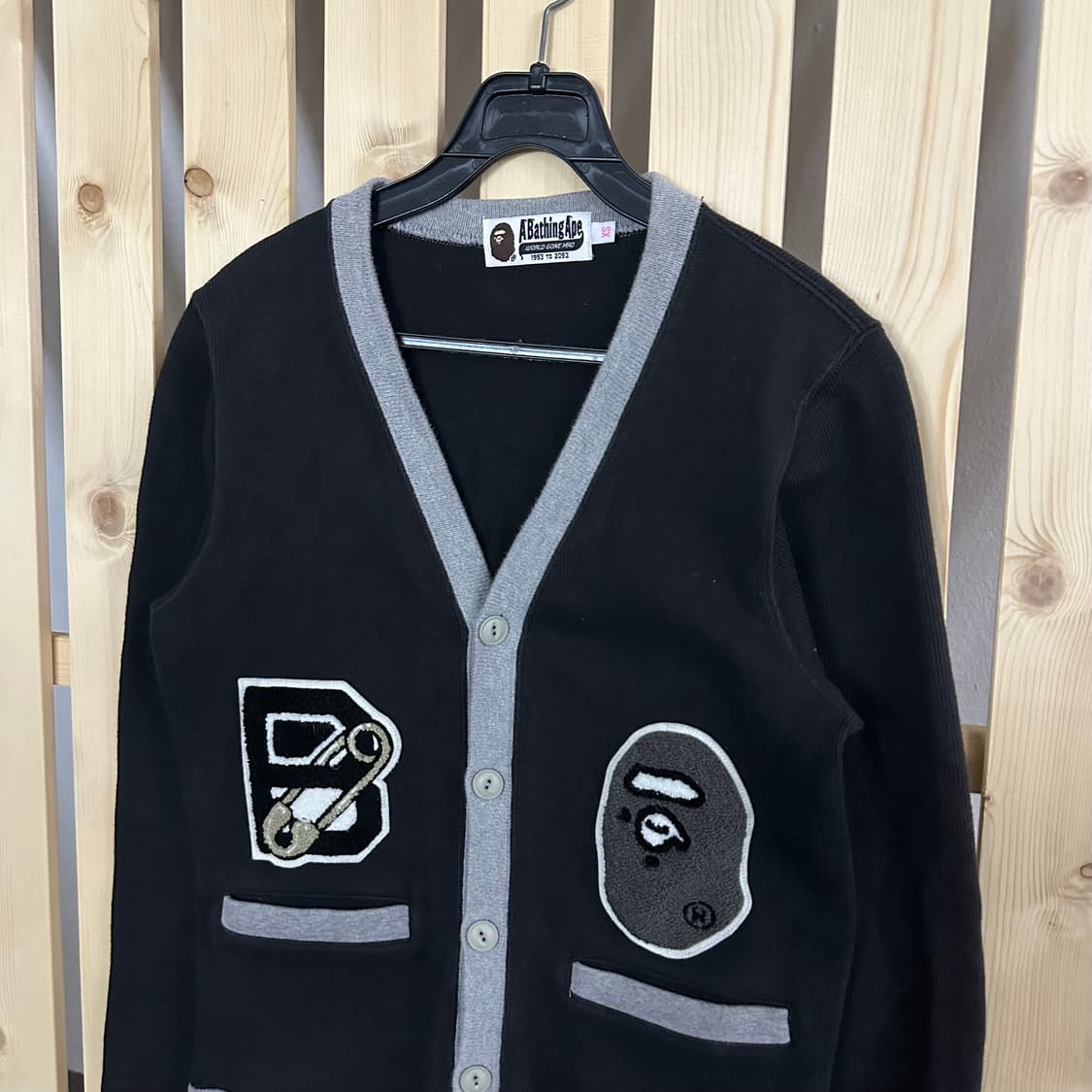 (XS) 베이프 블랙 니트 가디건 상품이미지3