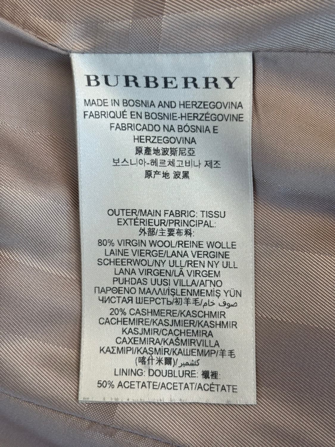 Burberry Cashmere Coat 상품이미지6