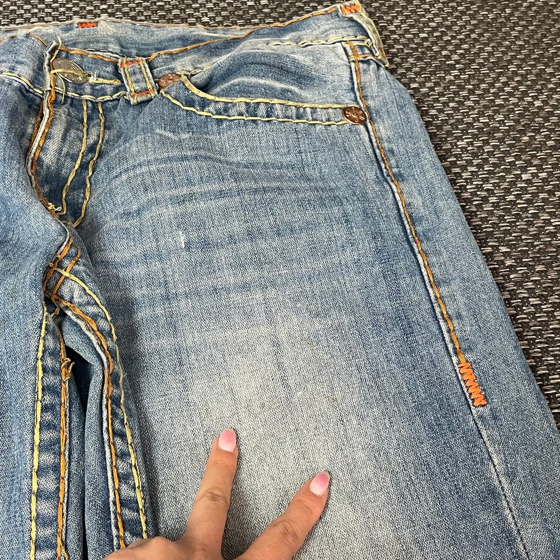 (34) 트루릴리젼 스티치포인트 데님 팬츠 상품이미지7