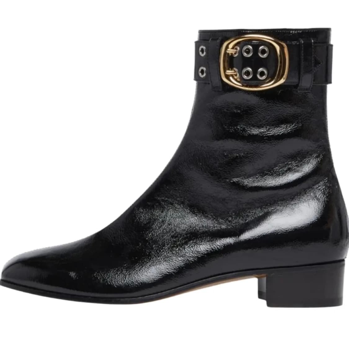 Gucci 구찌 부츠 버클 블랙 페이턴트 레더 9.5 상품이미지7