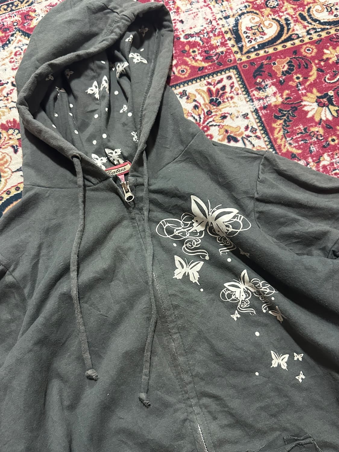 모리 페어리 버터플라이 후드집업 미디 스커트 코드  상품이미지3