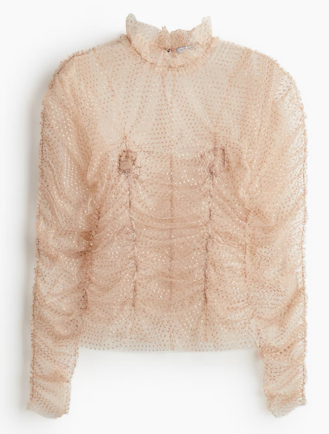 시스루 셔링 탑 상품이미지1