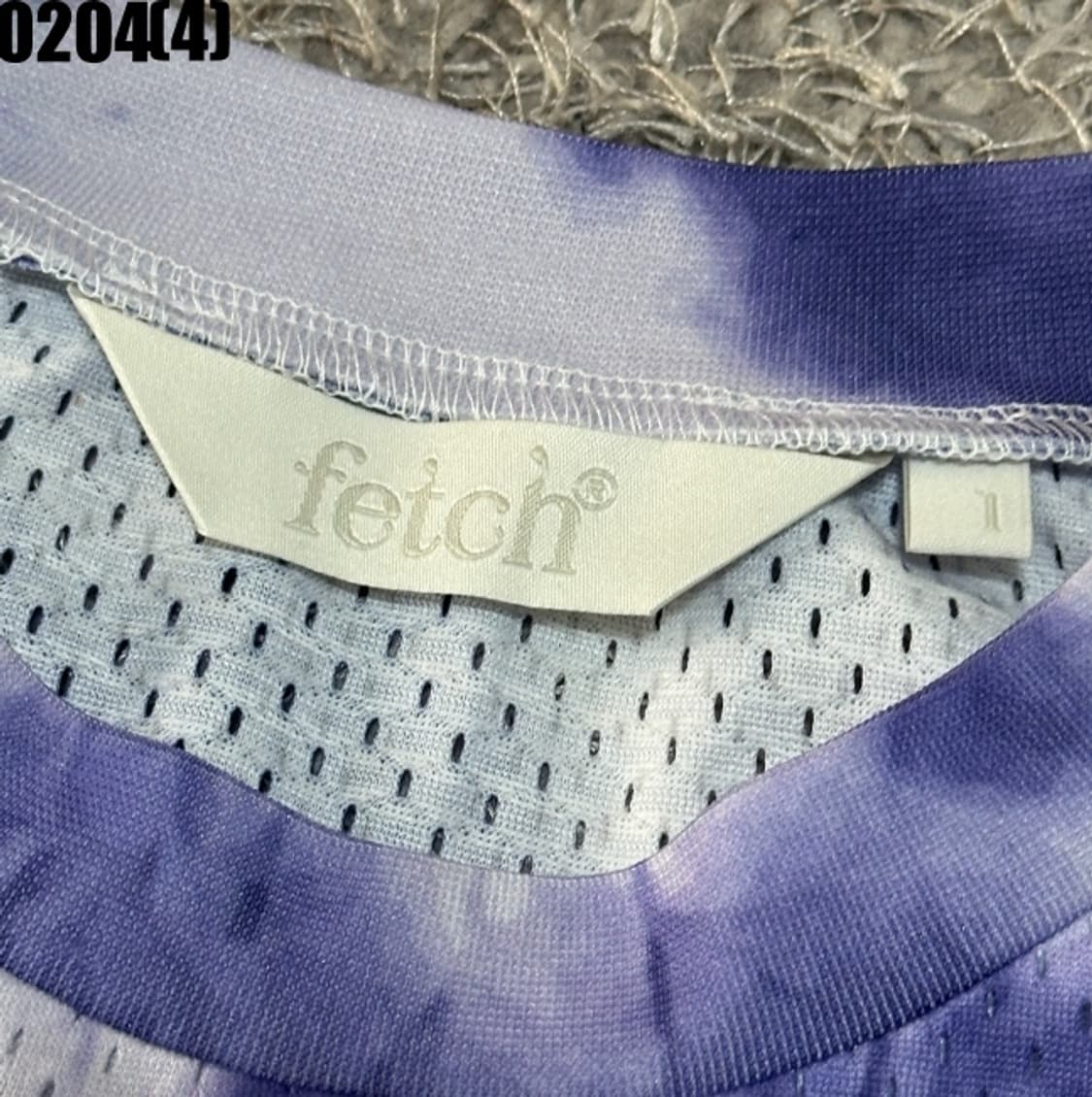 [L] 스컬프터 그래픽 타이다이 메쉬 퍼플 반팔 티셔츠 0204(4) 상품이미지3