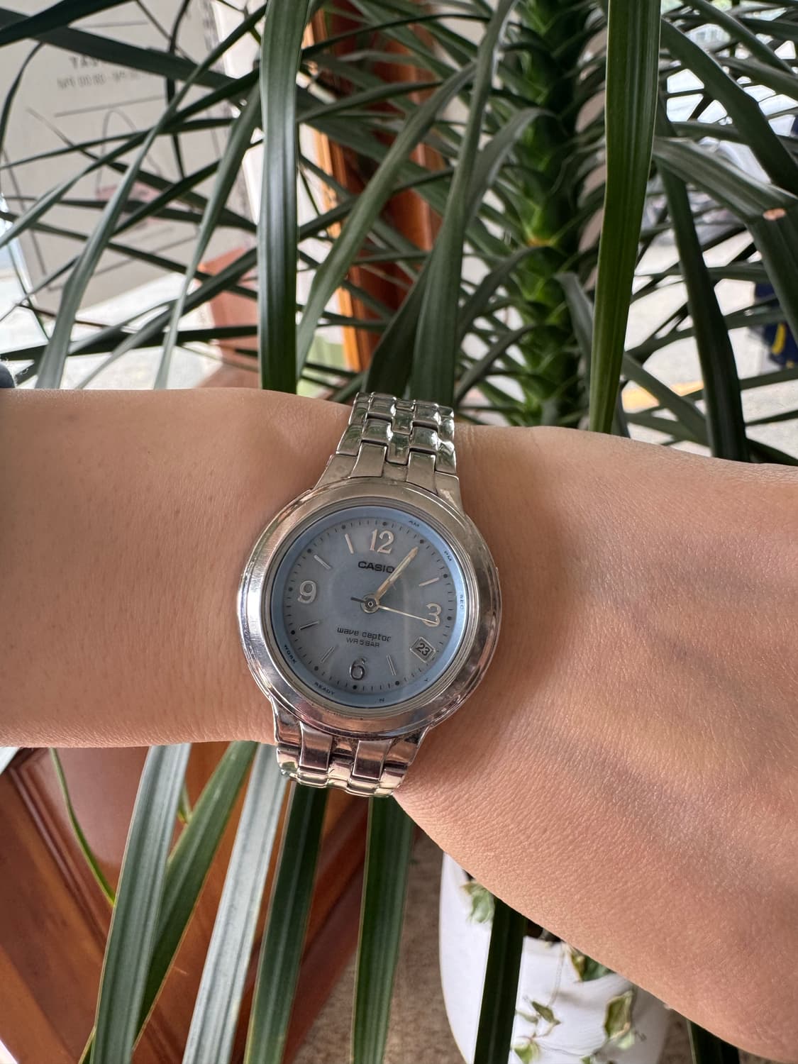 CASIO 카시오 웨이브 셉터 전파 수신 실버 메탈 워치 상품이미지7