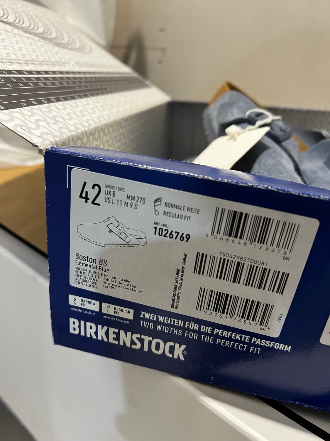 버켄스탁 보스턴 42 엘레멘탈 블루 상품이미지2