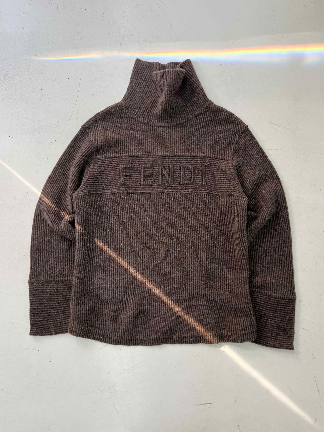 90s 펜디 모크넥 로고 니트 상품이미지1