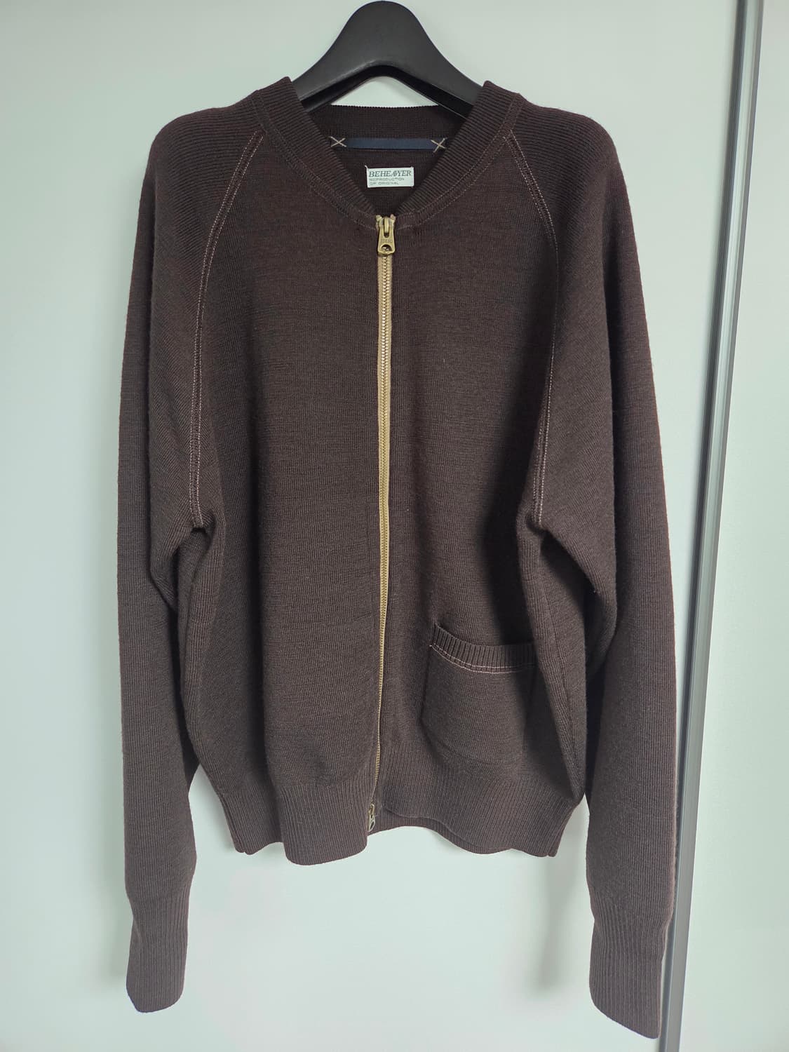 [2]비헤비어 C2 FULL ZIP MIL CARDIGAN d.brown 상품이미지1