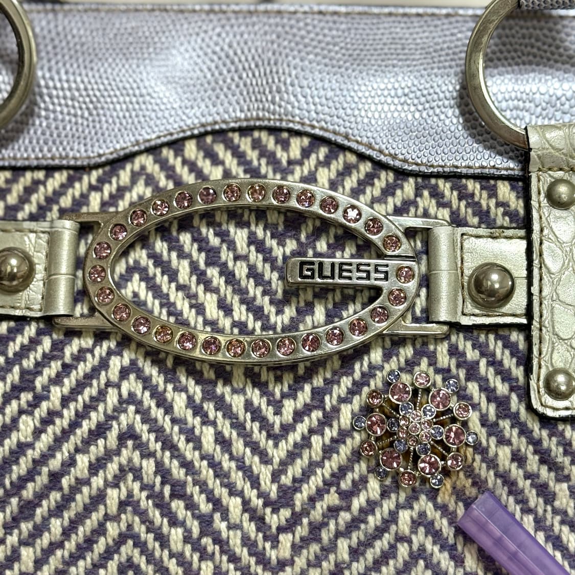 Y2k 희귀 게스guess 갸루 토트백 상품이미지6